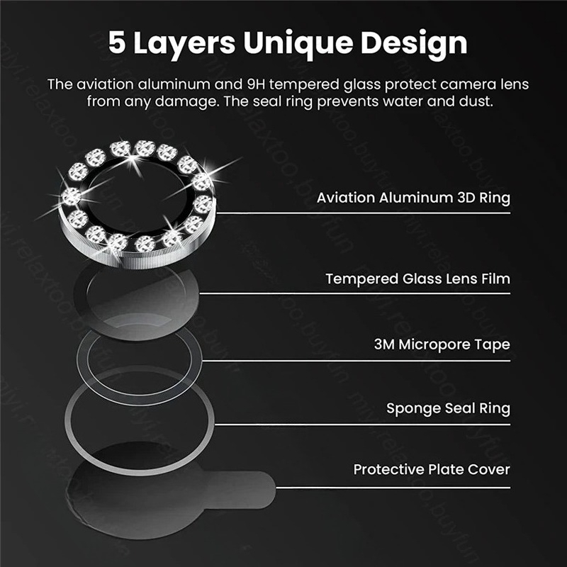 3D Sparkling Rhinestone 9H Len - đánh giá và giá Tempered Glass Screen 9H